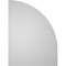 Ekena Millwork Quarter Round Top Left Surface Mount PVC Gable Vent w/ 3-1/2"W x 1"P Standard Frame, 24"W x 32"H GVPQL24X3201SN - alternate 3